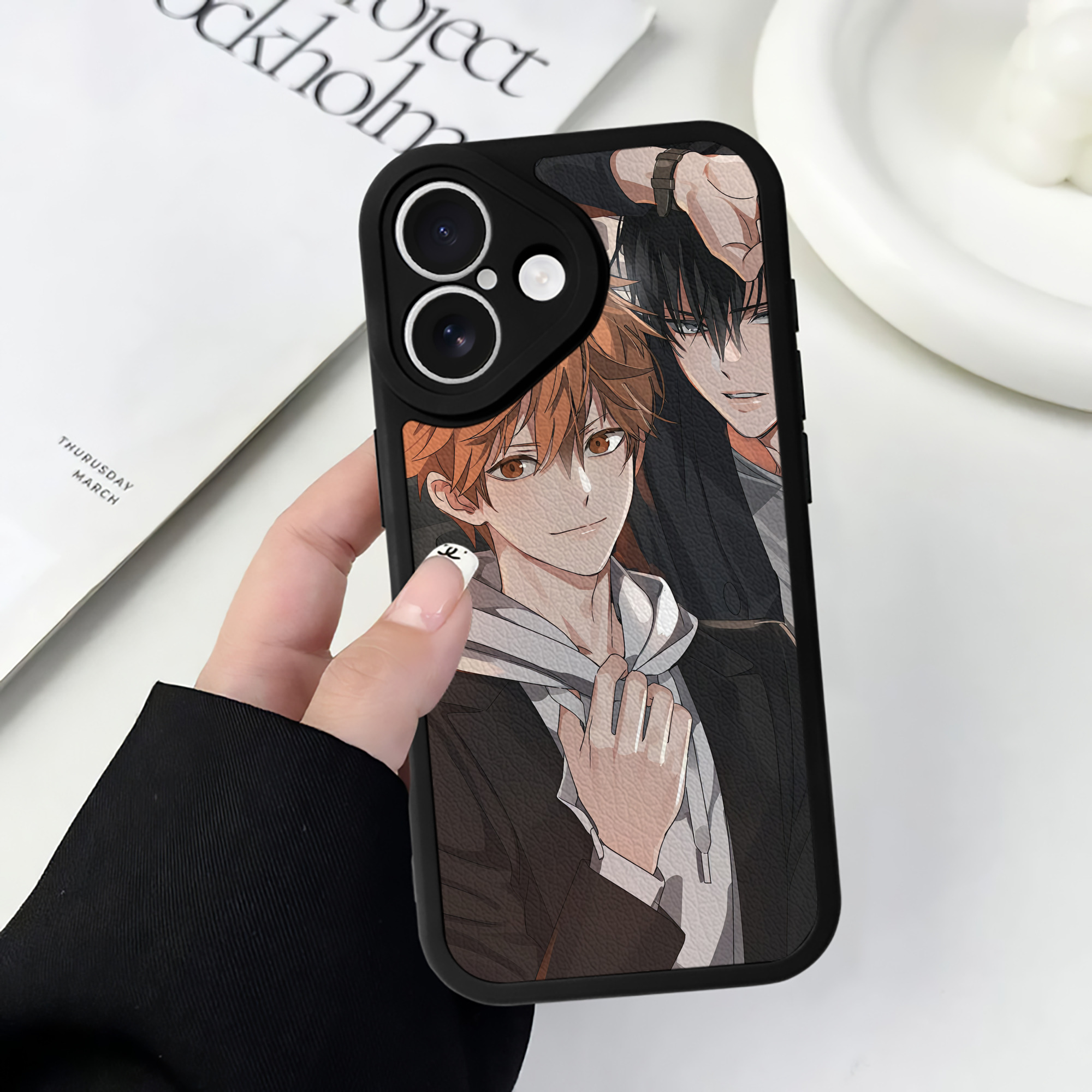 （画像用） ハイキュー!! Haikyu!! 【iPhone 16シリーズ対応】シリコンスマホケース（レザー調） 材質：シリコン